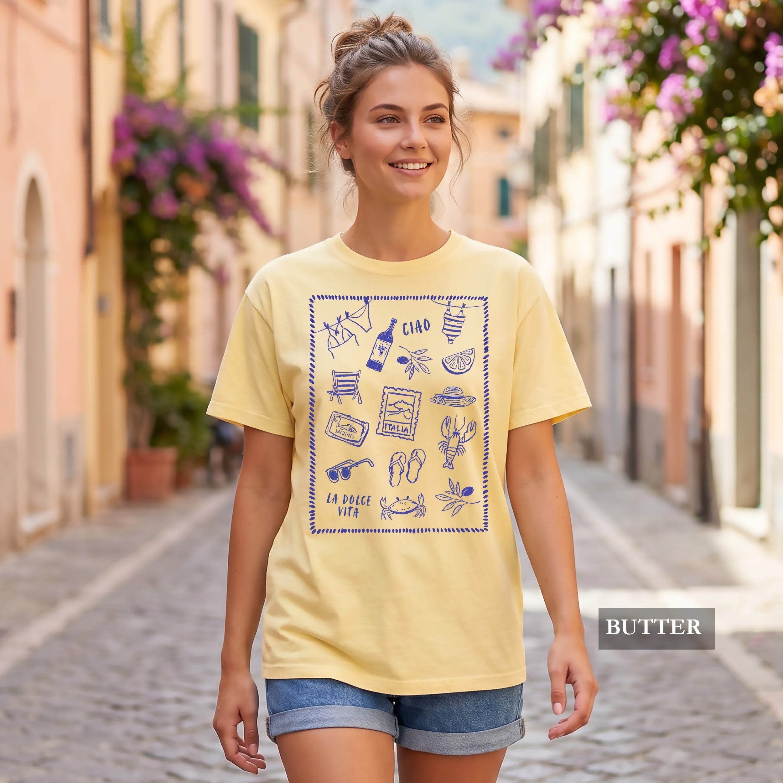 Amalfi Coast Beach Collage Comfort Colors® Shirt