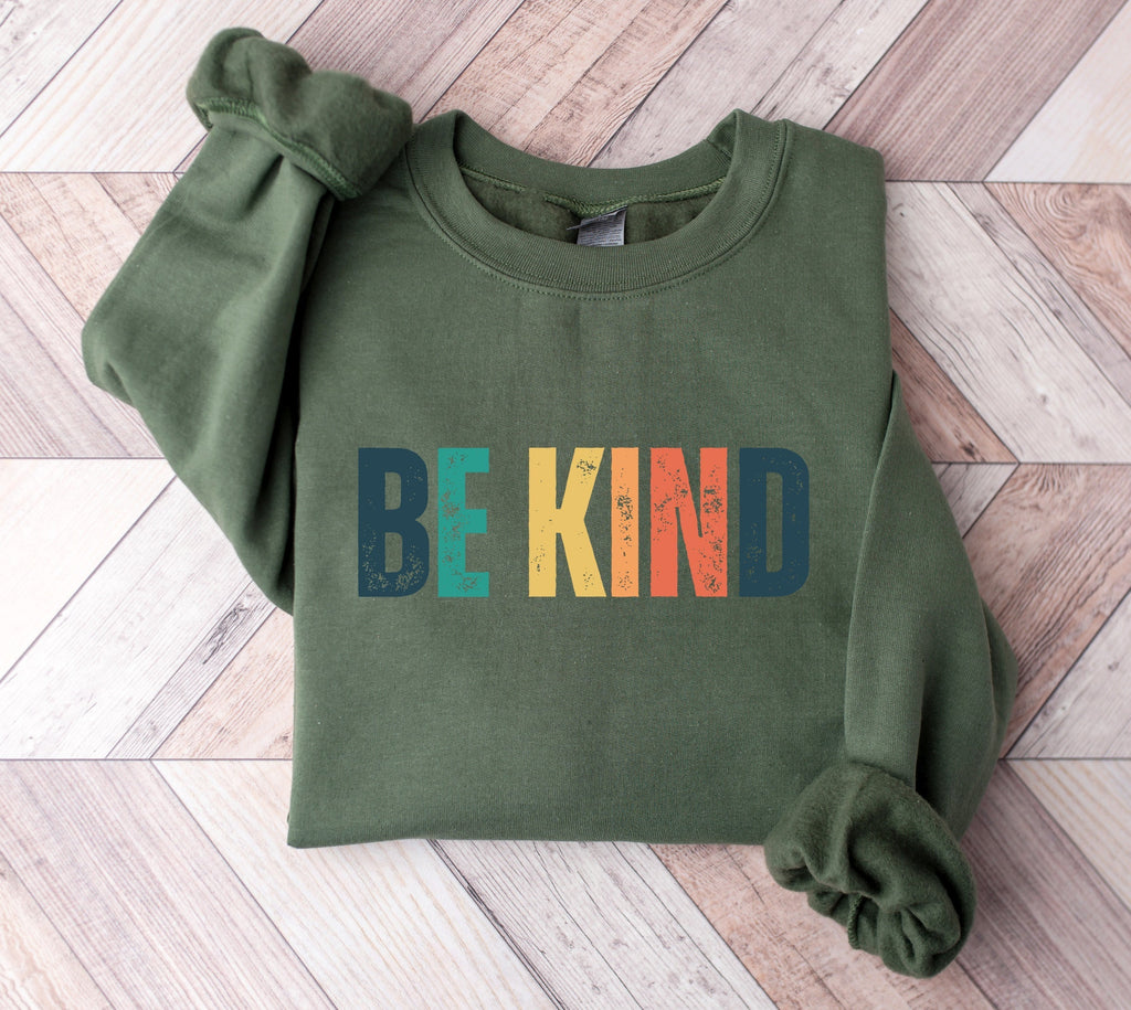 Colorful Be Kind Crewneck Sweatshirt