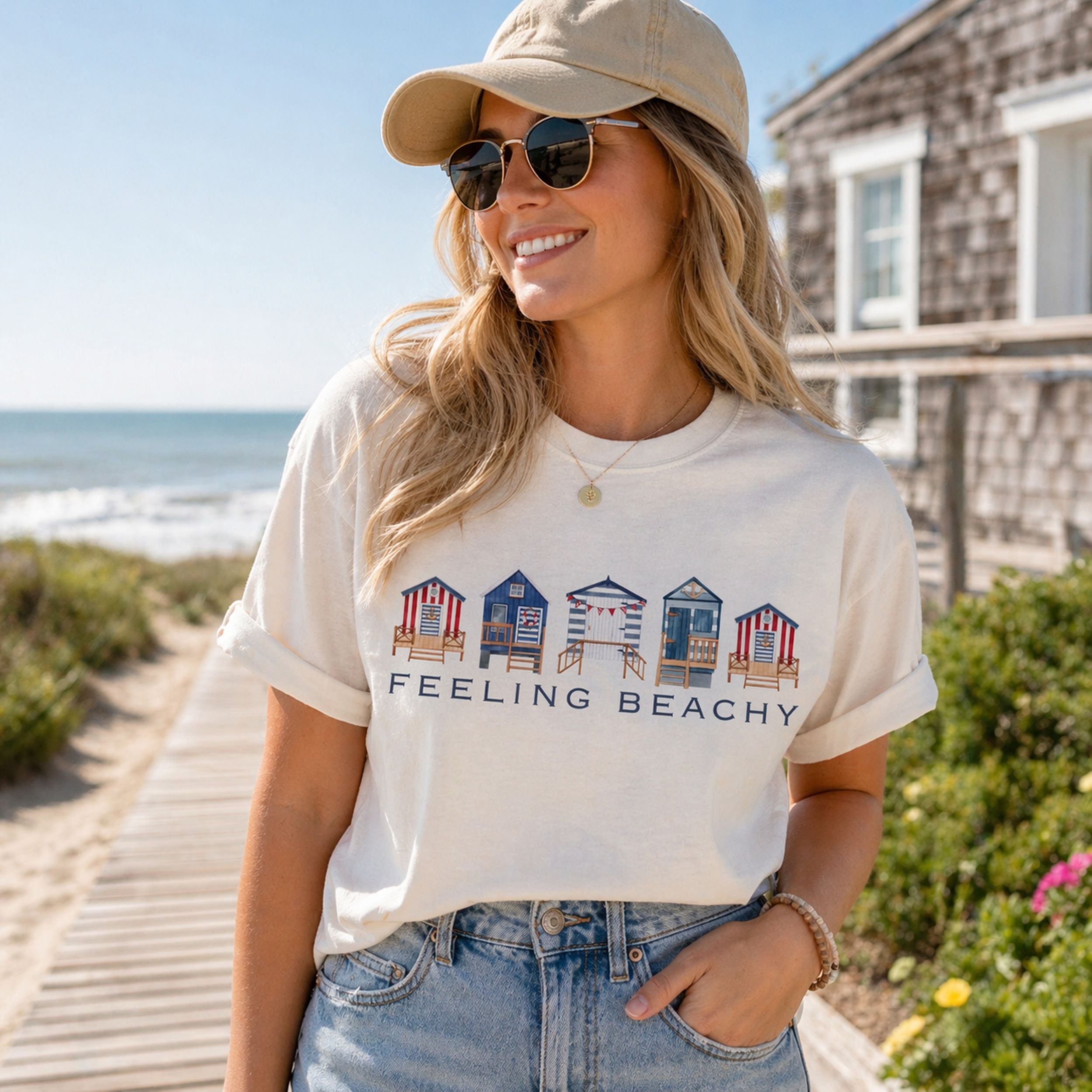 Feeling Beachy Beach Huts Comfort Colors® Shirt