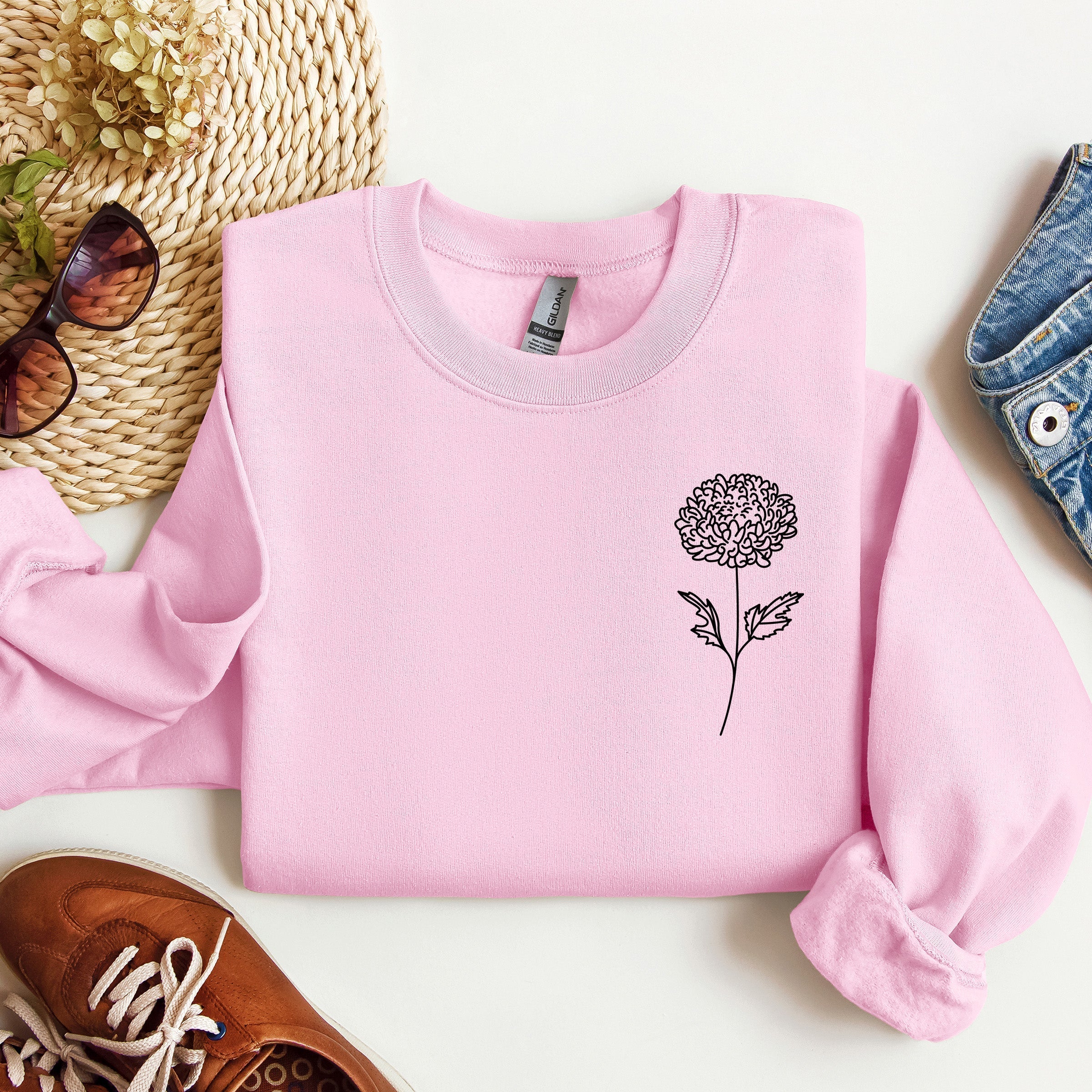 Personalized Birth Month Flower Sweatshirt