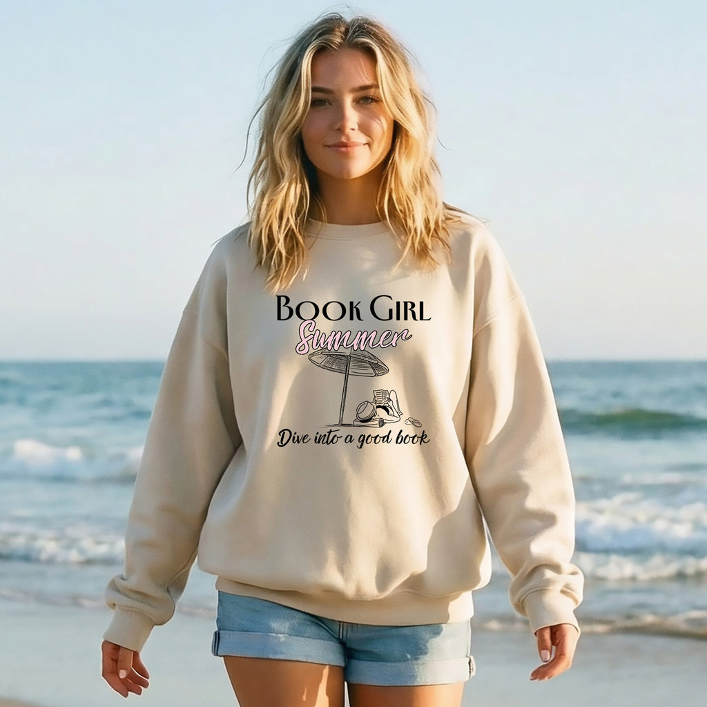 Book Girl Summer Crewneck Sweatshirt
