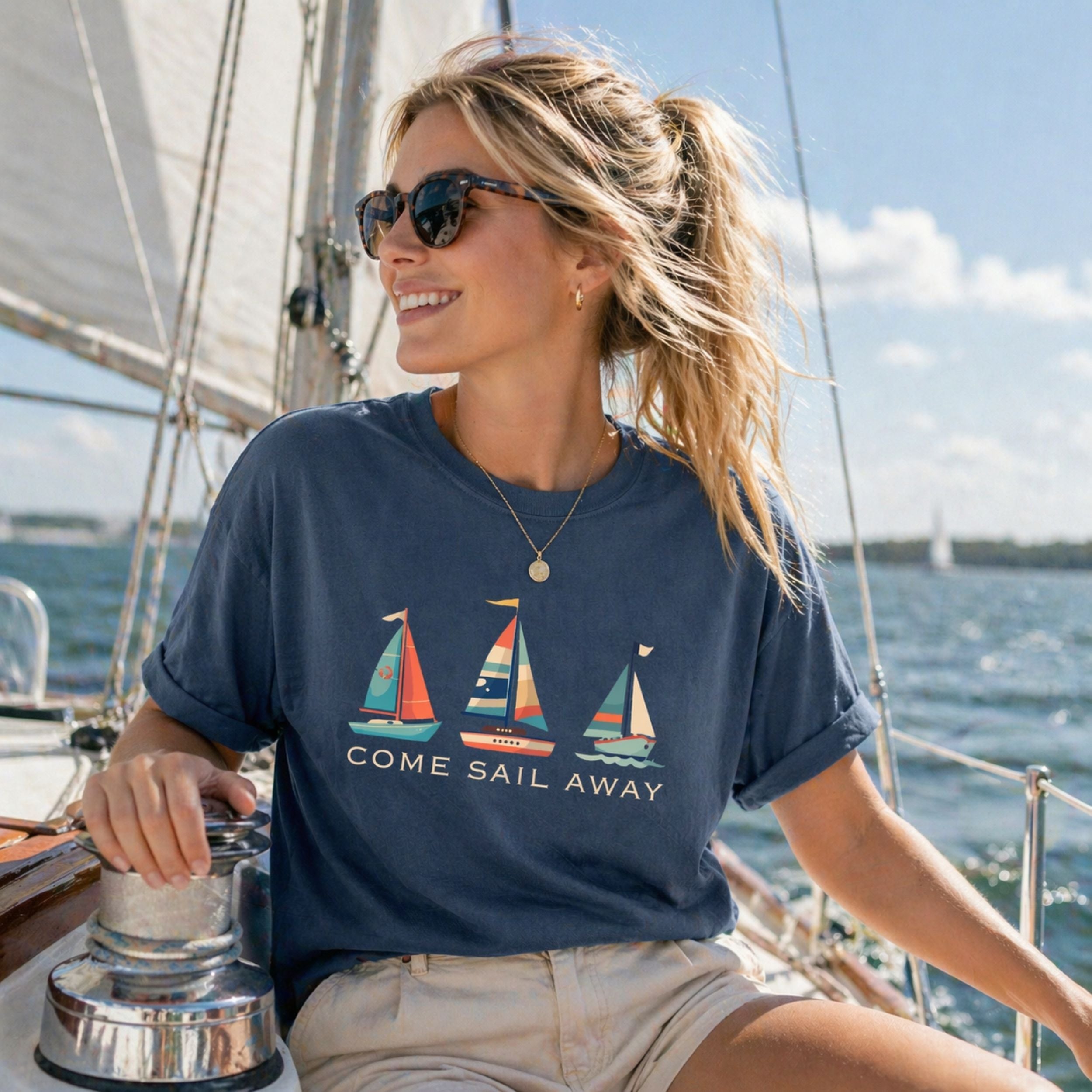 Colorful Sailboats Comfort Colors® Shirt