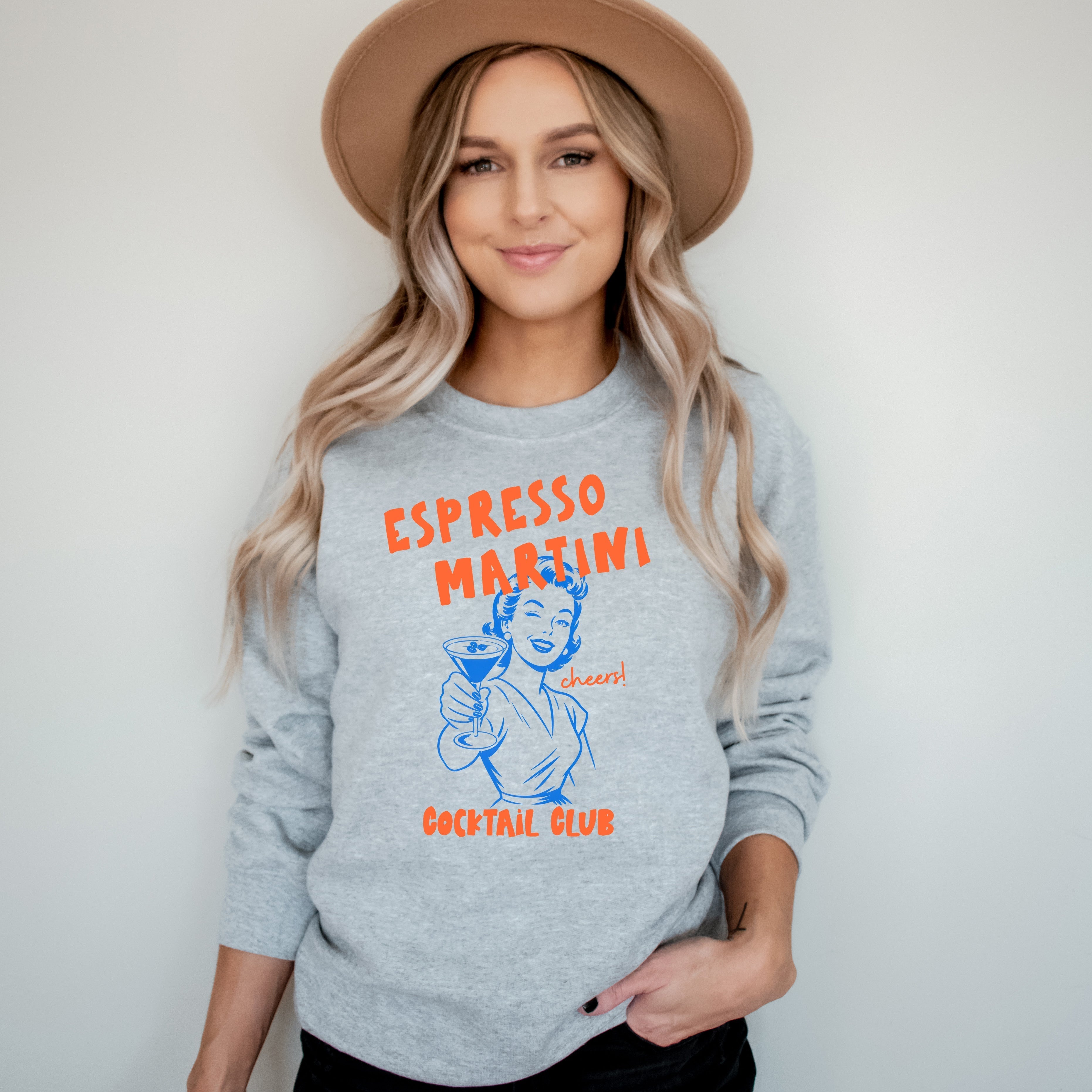Retro Espresso Martini Crewneck Sweatshirt