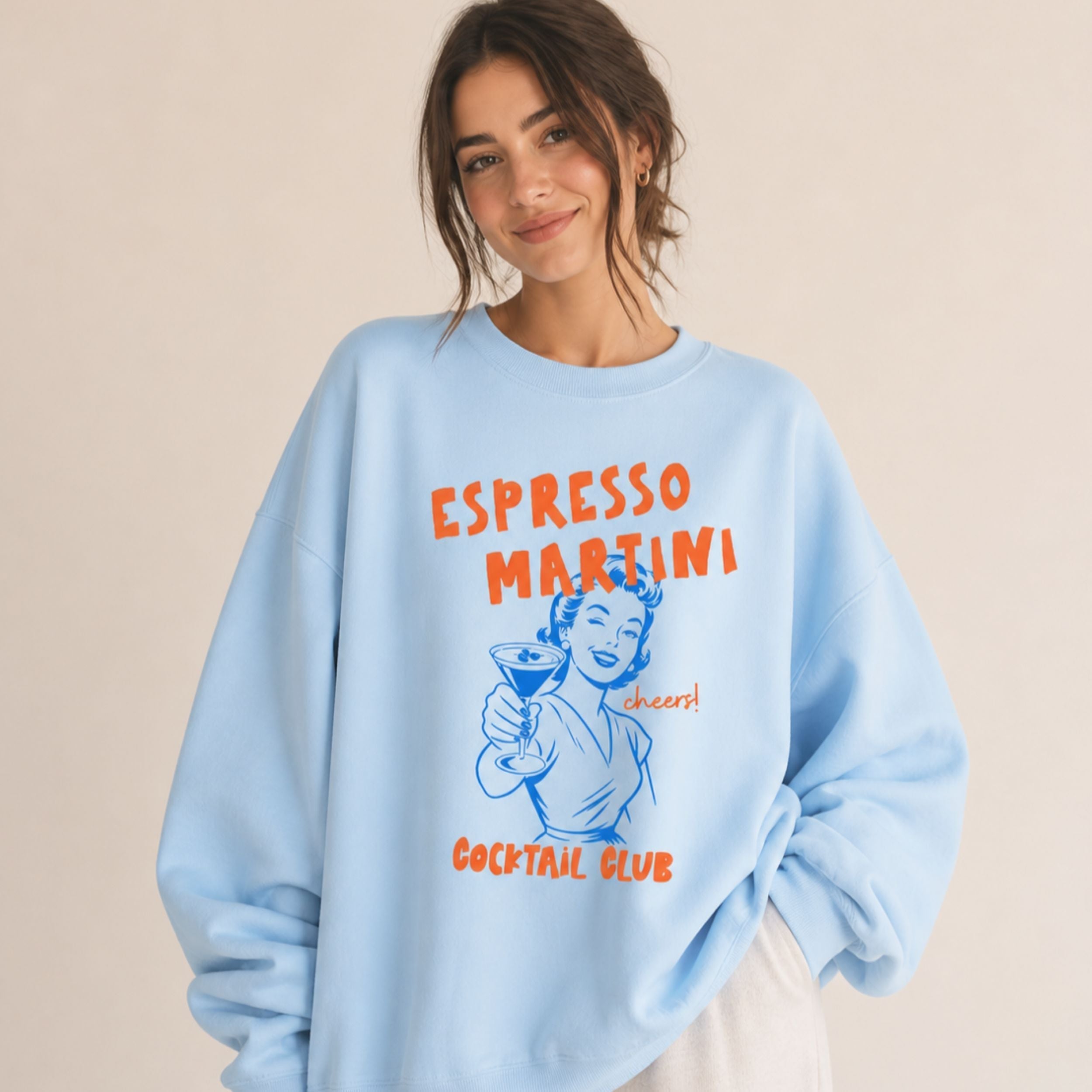 Retro Espresso Martini Crewneck Sweatshirt