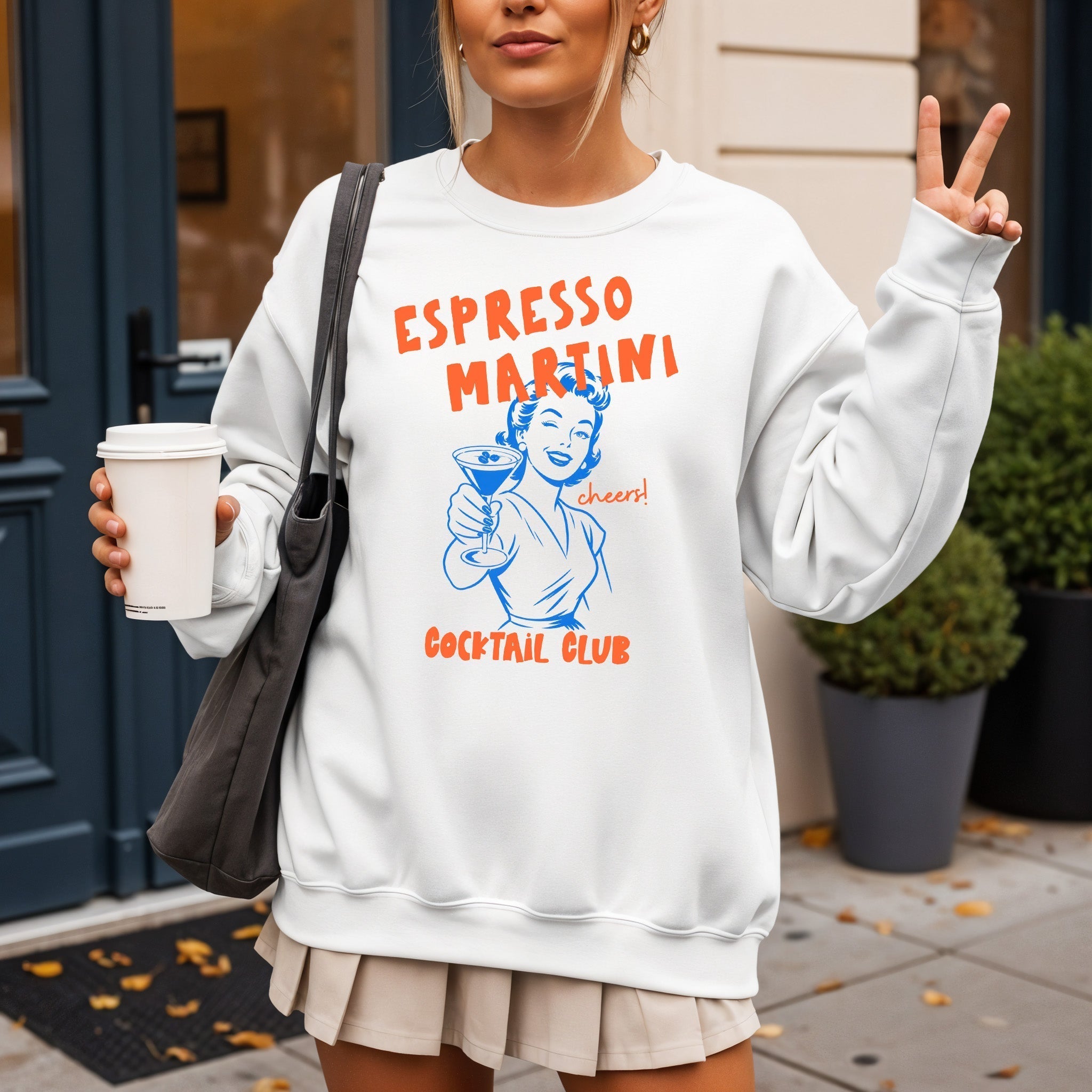 Retro Espresso Martini Crewneck Sweatshirt