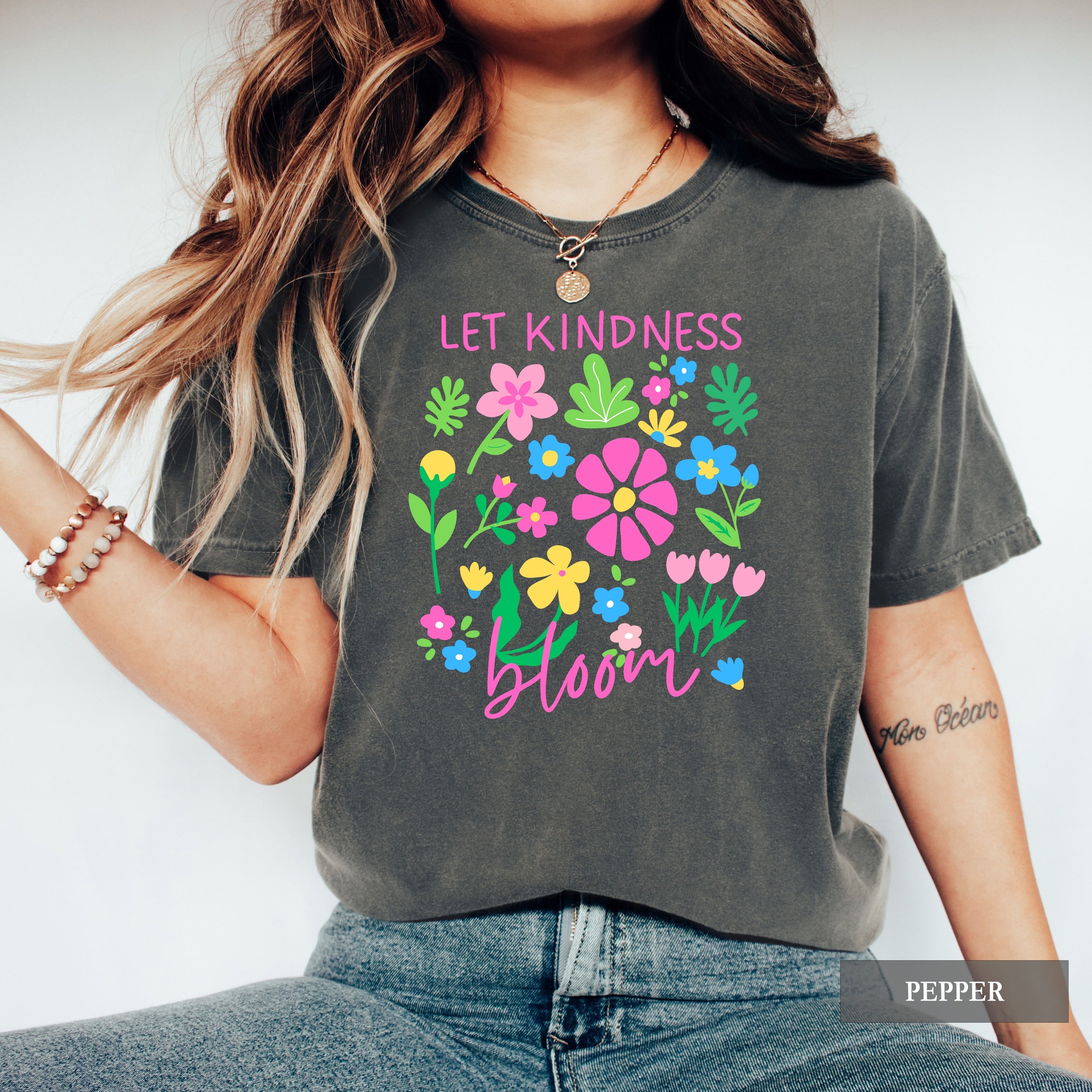 Let Kindness Bloom Floral Comfort Colors® Shirt