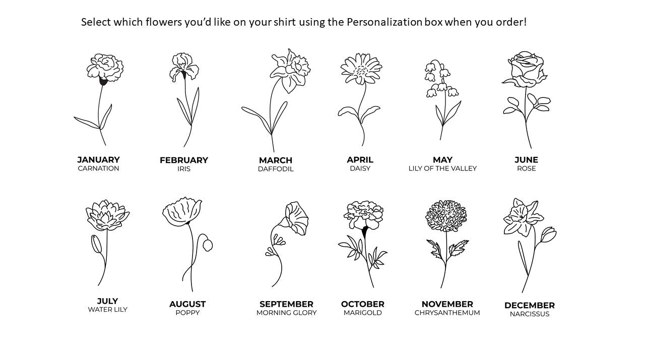 Personalized Birth Month Flower Sweatshirt