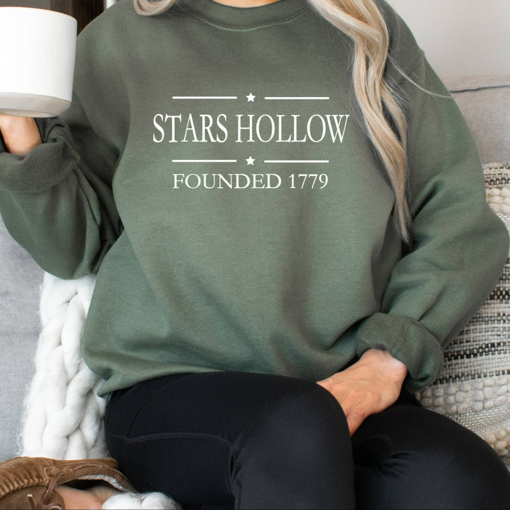 Stars Hollow Crewneck Sweatshirt, Kim's Antiques, Dragonfly Inn, Lorelai, Rory, Luke's Diner