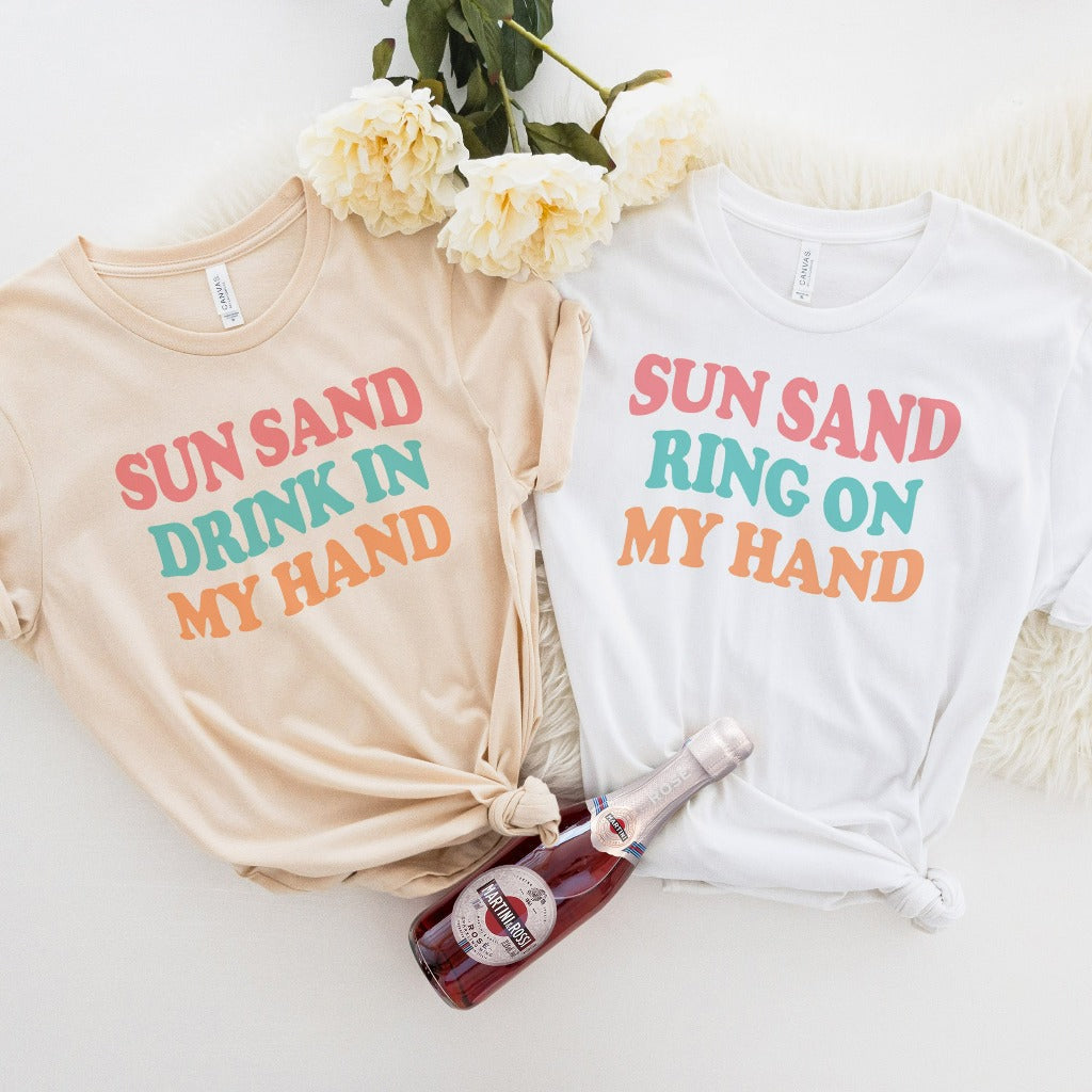 Beach Bachelorette Party Shirts, Bride TShirt, Bachelorette Gifts, Bridesmaid Graphic Tee, Bridal Party Shirt
