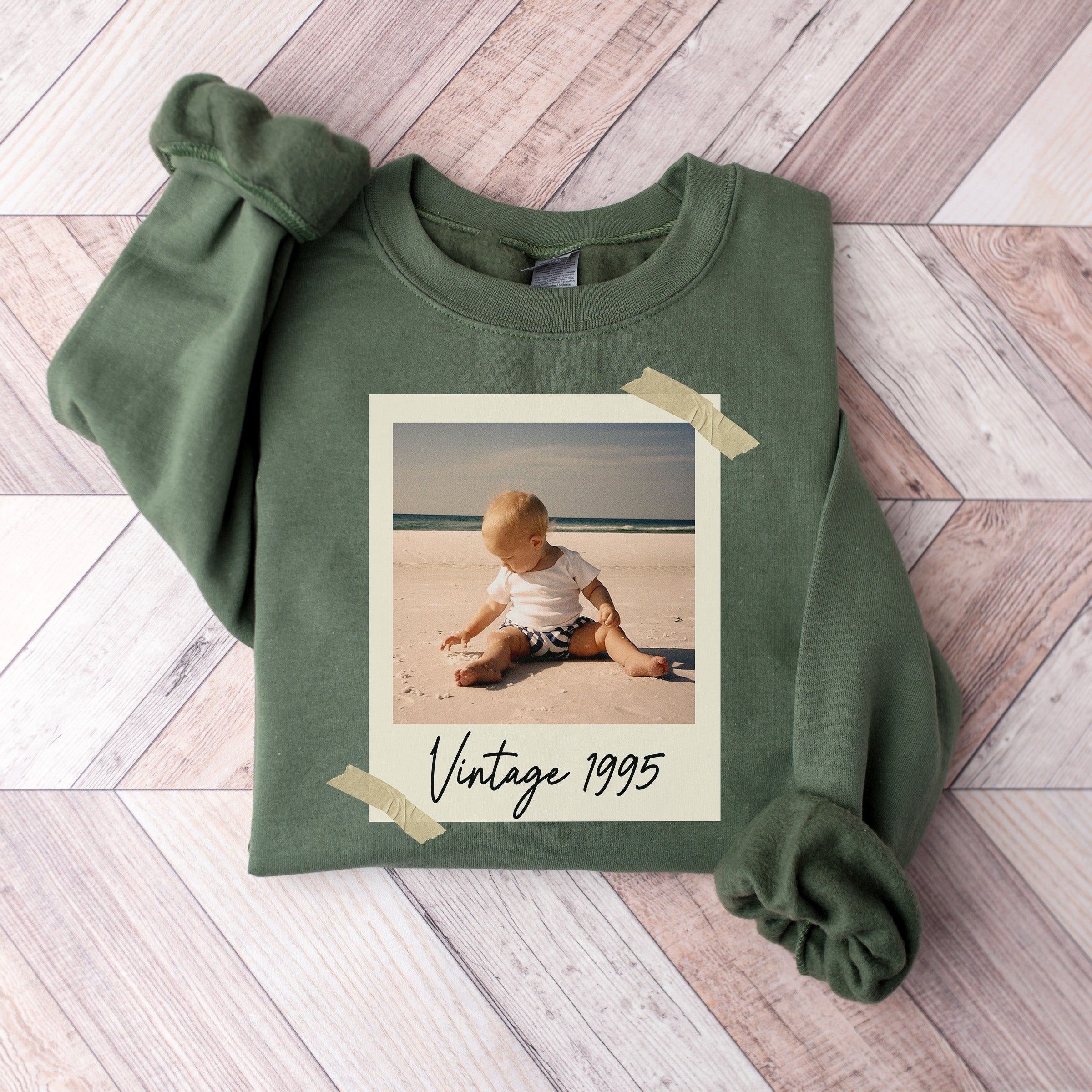 Personalized Photo Birthday Crewneck Sweatshirt