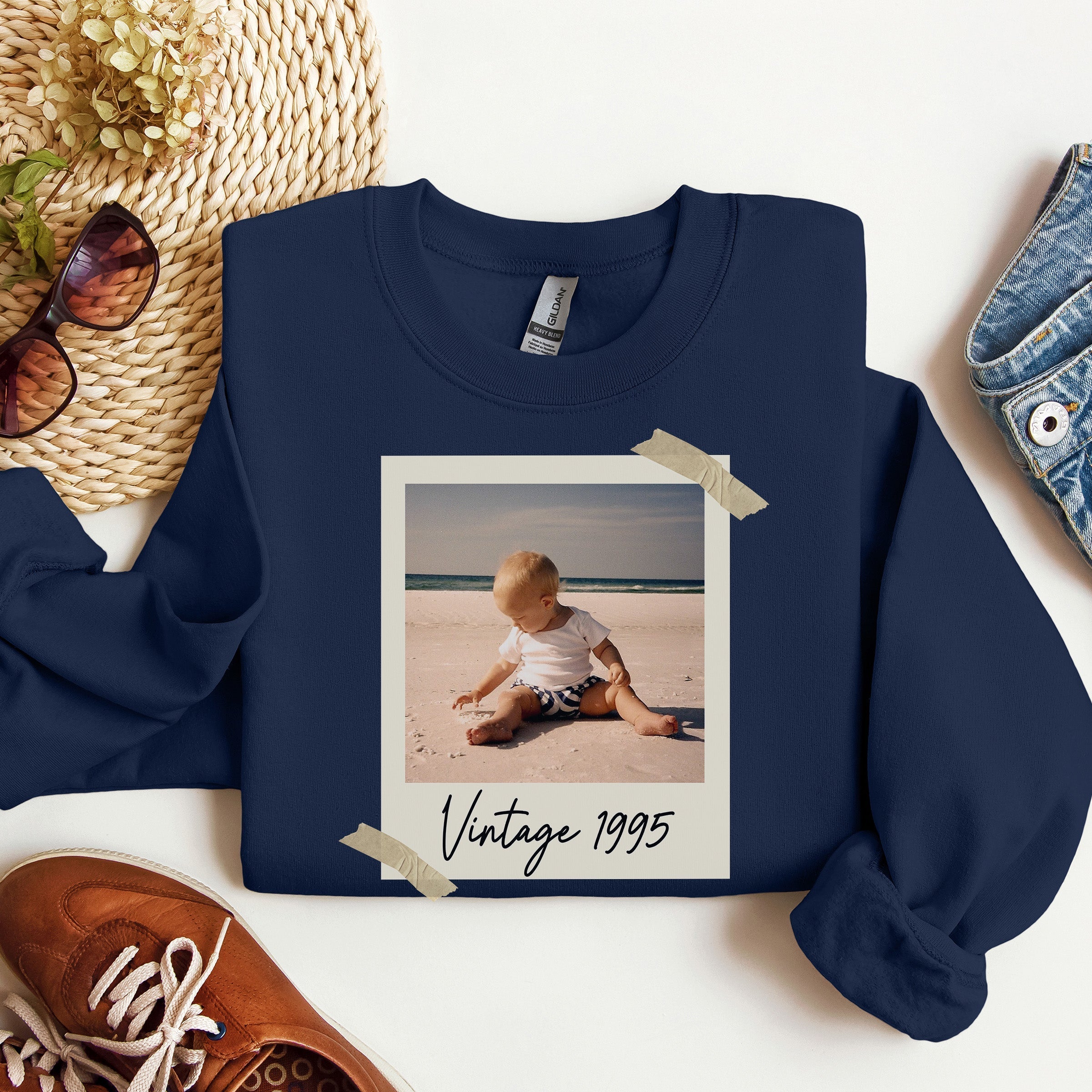 Personalized Photo Birthday Crewneck Sweatshirt