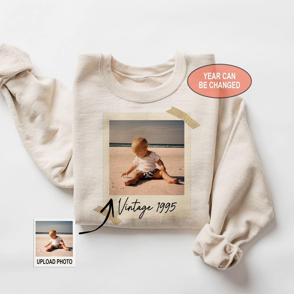 Personalized Photo Birthday Crewneck Sweatshirt