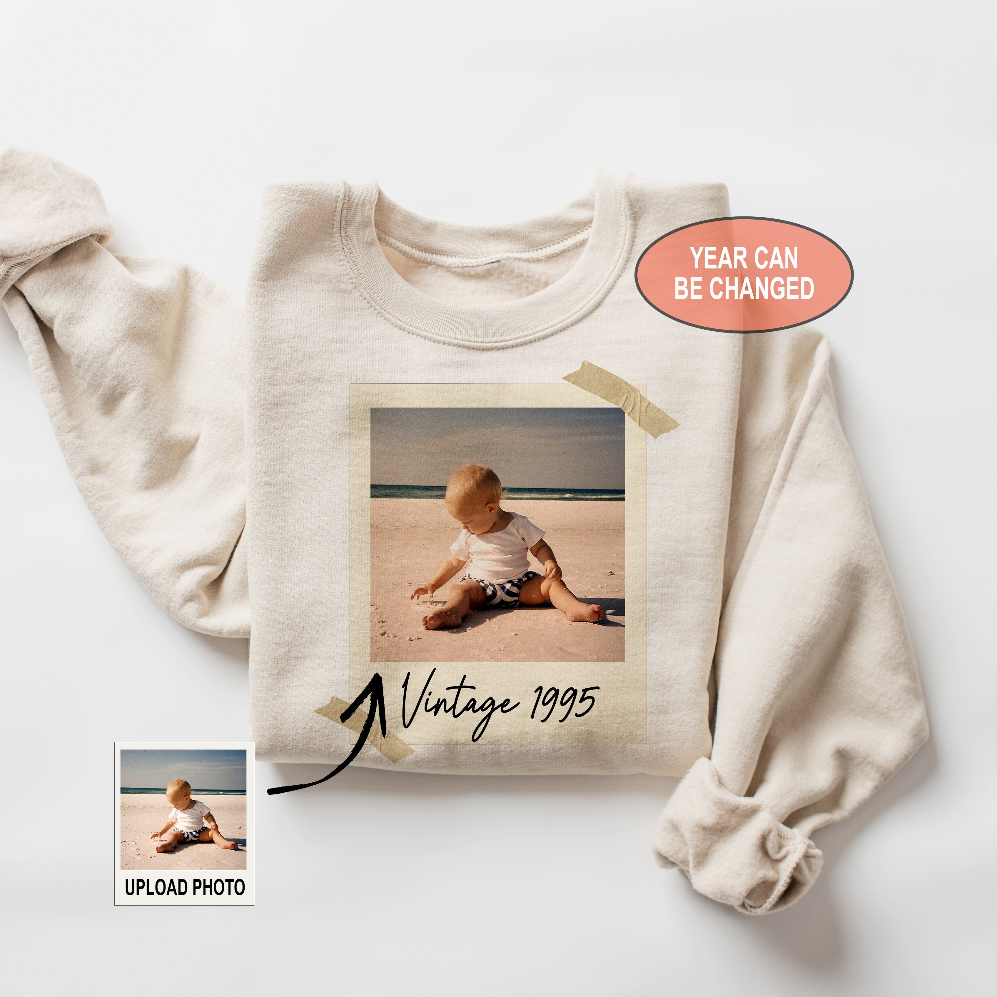 Personalized Photo Birthday Crewneck Sweatshirt